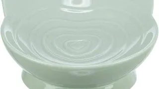 Castron Ceramic Pentru Pisici, Viviana, Ridicat, Forma Ergonomica, Verde Salvie