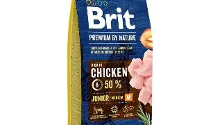 BRIT Premium By Nature Junior Medium Breed, M, Pui, hrana uscata caini junior, 15kg