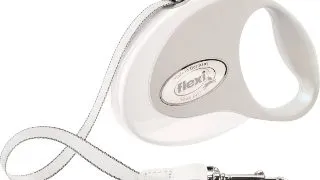FLEXI Style, lesa retractabila caini, nylon, alb, S(12kg, 3m)