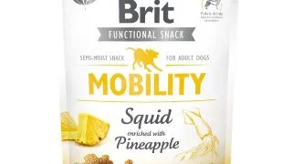BRIT Care Functional Snack Mobility, Calamar cu Ananas, recompense funtionale fara cereale caini, sensibilitati articulare, 150g