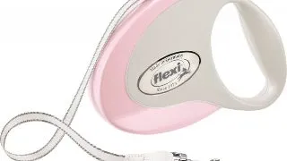 FLEXI Style, lesa retractabila caini, nylon, roz, M(25kg, 5m)