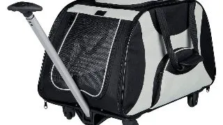 TRIXIE, geanta trolley transport caini si pisici, XS-M(max. 20kg), nylon, deschidere frontala&laterala, cu rotile, negru si gri, 34 x 43 x 67 cm