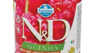 N&D Quinoa, XS-XL, Vanat si Cocos, conserva hrana umeda fara cereale caini, (in sos), 285g