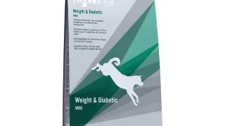 TROVET Dog Weight & Diabetic WRD, dieta veterinara caini, hrana uscata, afectiuni metabolice (obezitate si diabet), 3 kg