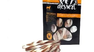 PET'S DESSERT Sandwich, XS-XL, Pui si Cod, punguta recompense fara cereale caini, 80g
