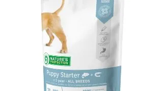 NATURES PROTECTION Puppy Starter, XS-XL, Somon si Krill, hrana uscata caini junior, 18kg