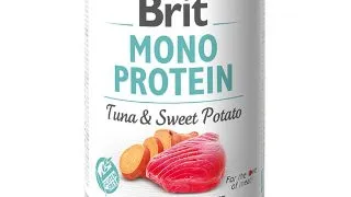 BRIT Mono Protein, Ton cu Cartof dulce, conserva hrana umeda monoproteica fara cereale caini, (pate), 400g