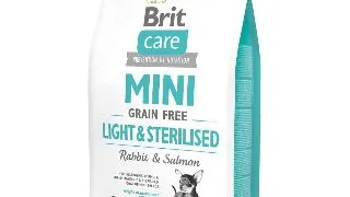 BRIT Care Mini Light & Sterilised, XS-S, Iepure, hrana uscata fara cereale caini sterilizati, 2Kg