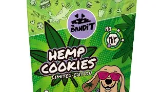 MR BANDIT Hemp Cookies, XS-XL, Rata, punguta recompense fara cereale caini, 75g