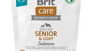 BRIT Care Senior & Light, XS-XL, Somon, hrana uscata fara cereale caini senior, obezitate, 1kg