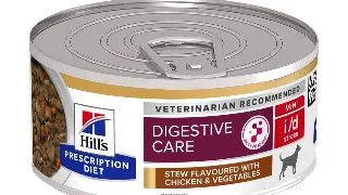 HILL'S Prescription Diet i/d Digestive Care Stress, Pui cu Legume, dieta veterinara caini, conserva hrana umeda, sistem digestiv, (in sos), 156g