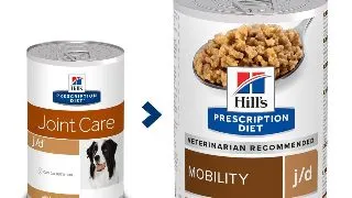 HILL'S Prescription Diet j/d Mobility, Pui, dieta veterinara caini, conserva hrana umeda, afectiuni articulare, 370g