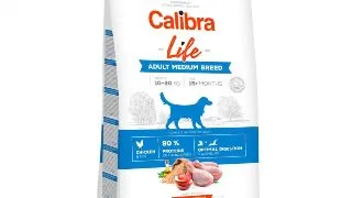 CALIBRA Life Adult Medium Breed, M, Pui, hrana uscata continut redus cereale caini, 2.5kg