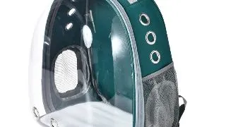 Rucsac Transport 4DOG DELUXE Transparent Verde