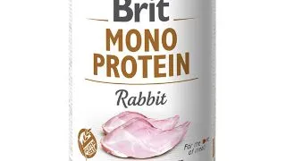 BRIT Mono Protein, Iepure, conserva hrana umeda monoproteica fara cereale caini, (pate), 400g