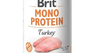 BRIT Mono Protein, Curcan, conserva hrana umeda monoproteica fara cereale caini, (pate), 400g