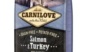 CARNILOVE Junior S-XL, Somon si Curcan, hrana uscata fara cereale caini junior, 12kg