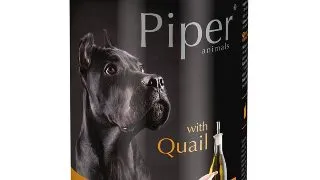 PIPER Animals, XS-XL, Prepelita, conserva hrana umeda fara cereale caini, (in aspic), 800g