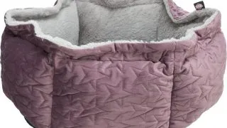 TRIXIE Christmas Estelle, pat rotund caini si pisici, XS, poliester, mov si gri, ⌀50 cm