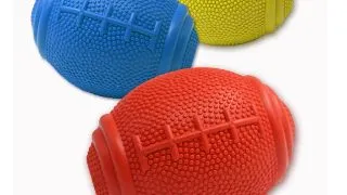 TRIXIE, jucarie minge de rugby caini, cauciuc, 8cm, multicolor