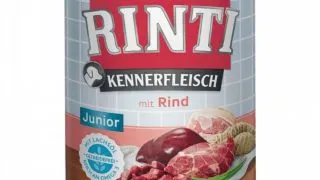 RINTI Junior, XS-XL, Vita, conserva hrana umeda fara cereale caini junior, (in suc propriu), 800g