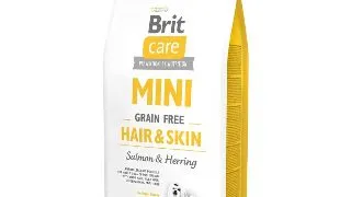 BRIT Care Mini Hair & Skin Adult, XS-S, Somon, hrana uscata fara cereale caini, piele si blana, 7kg