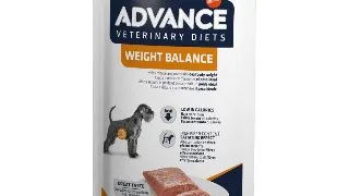 ADVANCE VETERINARY DIETS Weight Balance, XS-XL, Pui, dieta veterinara, plic hrana umeda caini, obezitate, (in aspic), bax, 150g x 8buc