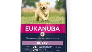 EUKANUBA Puppy Large Breed, L-XL, Miel si Orez, hrana uscata caini junior, 12kg