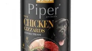PIPER Junior, XS-XL, Pui, conserva hrana umeda caini junior, (in aspic), 400g