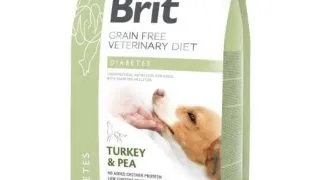 BRIT VD Diabetes, XS-XL, Curcan, dieta veterinara, hrana uscata fara cereale caini, diabet, 2kg