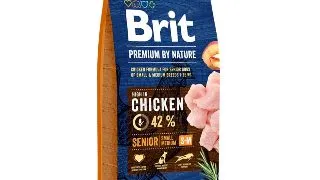 BRIT Premium By Nature Senior Small and Medium Breed, S-M, Pui, hrana uscata caini senior, 15kg
