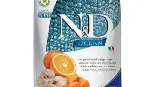 N&D Ocean Adult Mini, XS-S, Cod si dovleac, hrana uscata fara cereale caini, 2.5kg