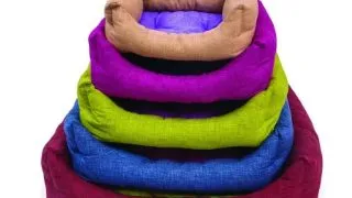 LEOPET Rodi Mix Colours, pat dreptunghiular caini, poliester, perna reversibila, diverse culori, 60x70cm