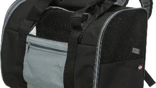 TRIXIE Connor, rucsac transport caini si pisici, XS-S(max. 8kg), nylon, deschidere laterala, cu curea de umar, negru si gri, 42 x 30 x 21 cm
