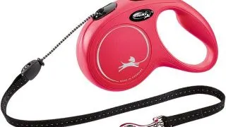 Lesa Flexi Classic, Snur, M: 5 m/20 kg, Rosu