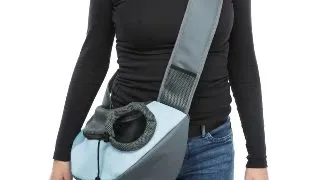 TRIXIE Sling, geanta transport caini si pisici, XS(max. 5kg), poliester, deschidere superioara, argintiu si albastru, 50 x 25 x 18 cm