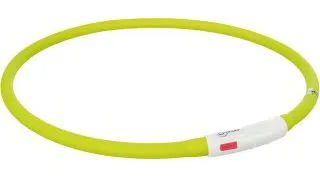 Zgarda Cu Led, Incarcare USB, XS-XL 70 cm/10 mm, Verde
