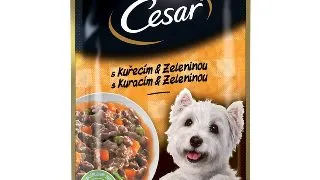 CESAR Pui si Legume, hrana umeda caini, (in sos) CESAR Pui si Legume, plic hrana umeda caini, (in sos), 100g