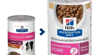 HILL'S Prescription Diet Gastrointestinal Biome, Pui cu Legume, dieta veterinara caini, conserva hrana umeda, sistem digestiv, 354g