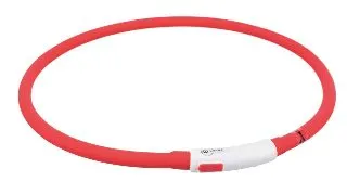 Zgarda Cu Led, Incarcare USB, XS-XL 70cm/10 mm, Rosu