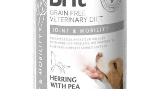 BRIT VD Joint & Mobility, XS-XL, Hering, dieta veterinara, conserva hrana umeda fara cereale caini, sistem articular, (in aspic), 400g