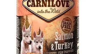 CARNILOVE Junior, Somon si Curcan, conserva hrana umeda fara cereale caini junior, (in aspic), 400g