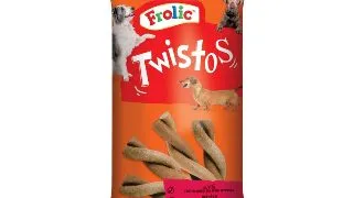 FROLIC Twistos, recompense caini, sticks, Vita, 6 buc, 105g
