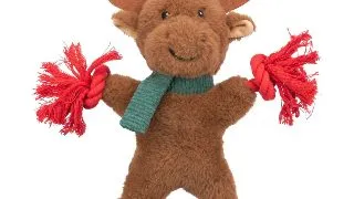 TRIXIE Christmas Ren, jucarie sfoara caini XS-XL, activitati fizice, bumbac, maro si rosu, 32cm