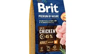 BRIT Premium By Nature Adult Medium Breed, M, Pui, hrana uscata caini, 15kg