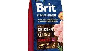 BRIT Premium By Nature Senior Large Breed, L-XL, Pui, hrana uscata caini senior, 15kg