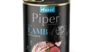 PIPER Animals, XS-XL, Miel si Morcov, conserva hrana umeda fara cereale caini, (in aspic), 800g