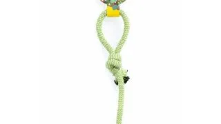 LEOPET, jucarie sfoara caini, S-L, textil, activitati fizice, verde si alb, 35.5 cm