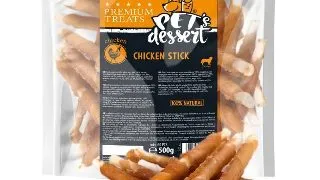 PET'S DESSERT Stick, XS-XL, Pui, punguta recompense fara cereale caini, 500g