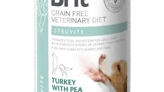BRIT VD Struvite, XS-XL, Curcan, dieta veterinara, conserva hrana umeda fara cereale caini, sistem urinar, (in aspic), 400g